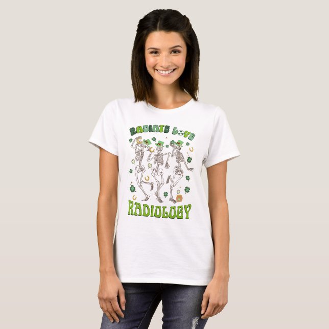 Camiseta RadiLove Radiology Patricks Day Funny Rad Tech (Anverso completo)
