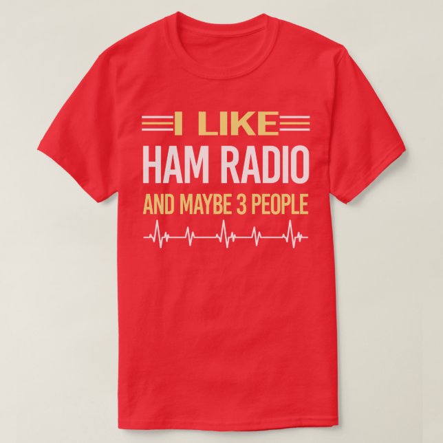 Camiseta Radio Amateur de 3 personas (Diseño del anverso)