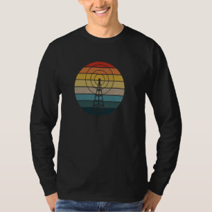 Camiseta Radio Antena Retro Sunset HAM - Radio Amateur