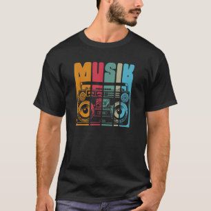 Camiseta Radio antigua de música y sistema estéreo móvil