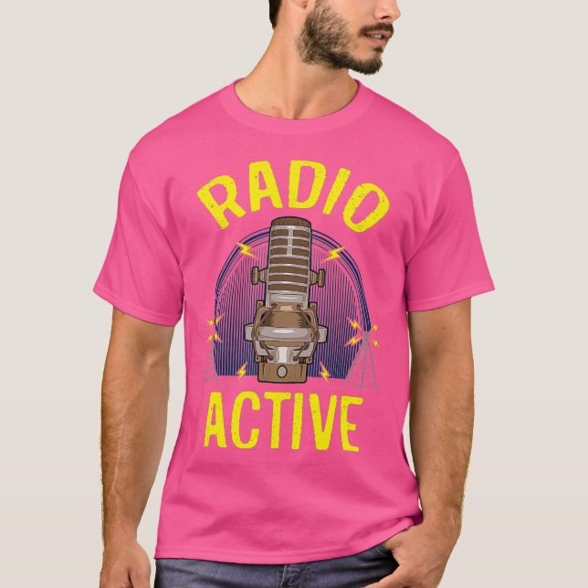 Camiseta Radio Broadcaster Gift Radioactive Funny DJ Ham (Anverso)