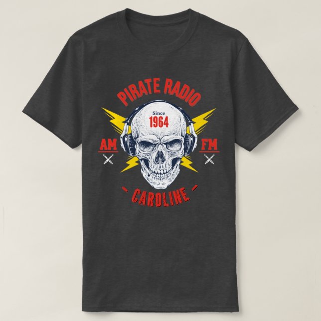 Camiseta Radio Caroline Retro Vintage Pirata (Diseño del anverso)