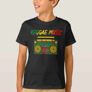 Camiseta Radio Cassette Jamaica colorida amante de la músic