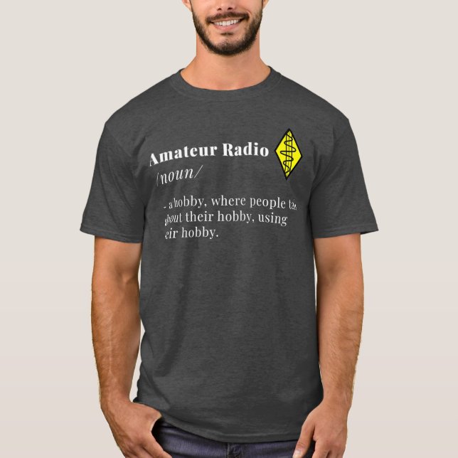 Camiseta Radio de definición de radio amateur Noun Ham Radi (Anverso)