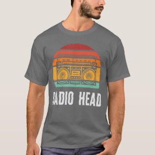 Camiseta Radio de música Head Boombo Retro estéreo Cassette