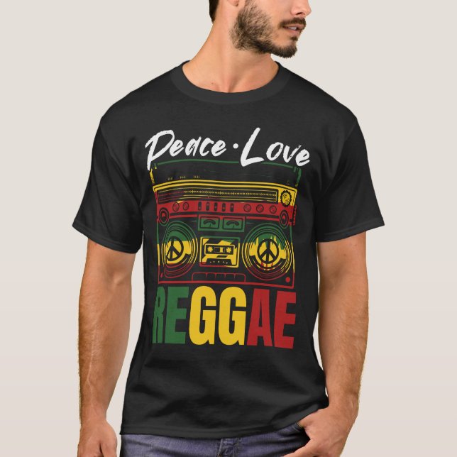Camiseta Radio de música Peace Reggae Jamaica (Anverso)