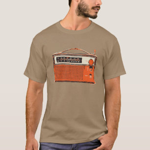 Camiseta radio de transistor retra
