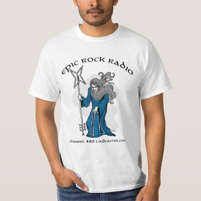 Camiseta Radio épica de la roca - el mago - valor (Anverso)