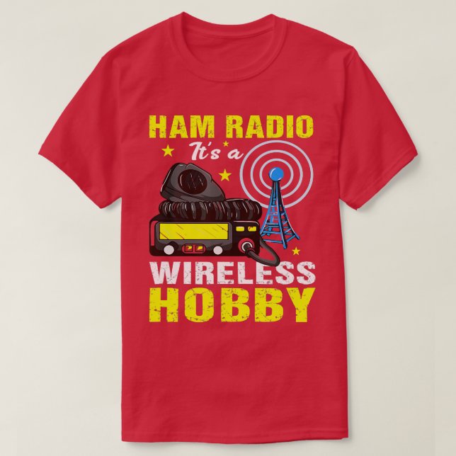 Camiseta Radio HAM Es Radio Hobby Amateur HAM (Diseño del anverso)