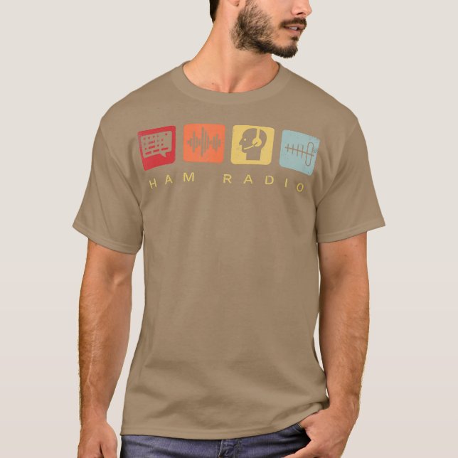 Camiseta Radio Ham Radio Retro Amateur (Anverso)