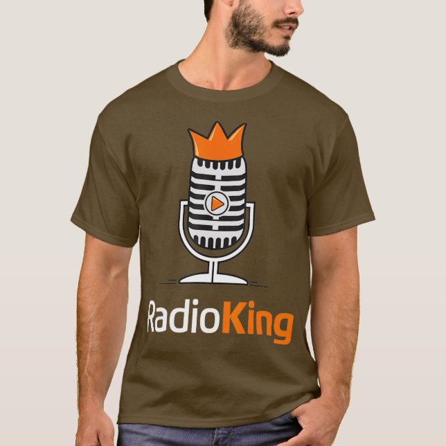 Camiseta Radio King Microphone DJ Radio Anchor Funny (Anverso)