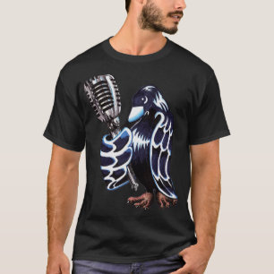 Camiseta Radio negra del pájaro