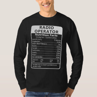 Camiseta Radio Operator Nutrition Facts Sarcastic