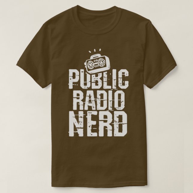 Camiseta Radio pública Ham Radio Nerd (Diseño del anverso)