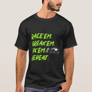 Camiseta Radio Rc Cars Race'Em Break'Em Fix'Em Controlado C