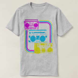 Camiseta Radio Retro Boombox de los 80 Vintage
