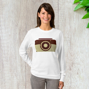 Camiseta Radio Retro Brown Y Oro Antiguo