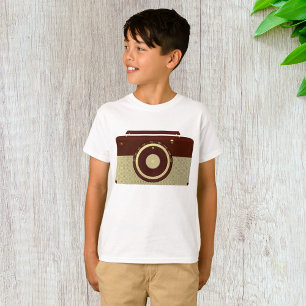 Camiseta Radio Retro Brown Y Oro Antiguo