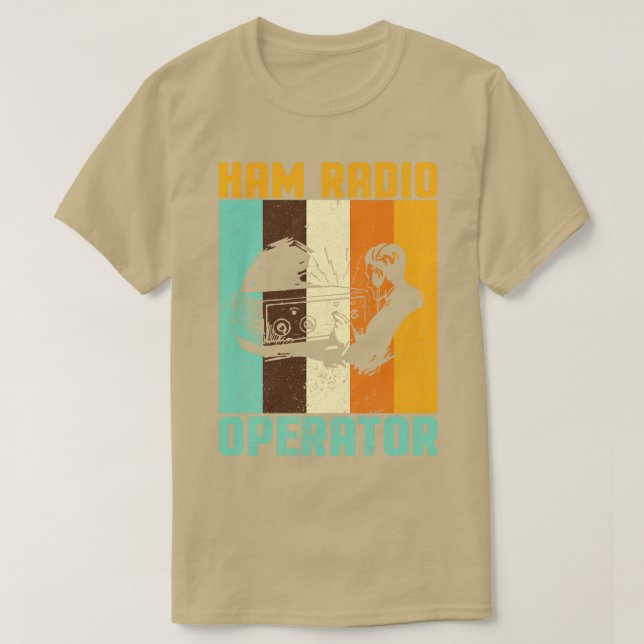 Camiseta Radio Retro Ham I Estación Base Radio Amateur I Ha (Diseño del anverso)