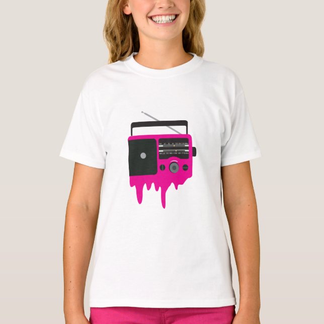 Camiseta Radio rosa de fusión (Anverso)