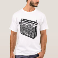 Radio Tee de Ilustracion retro