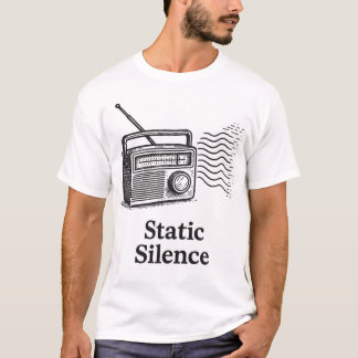 Camiseta Radio Vintage titulado: Silencio Estático