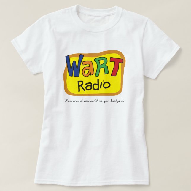Camiseta Radio WART Estación Retro Ficticia (Diseño del anverso)