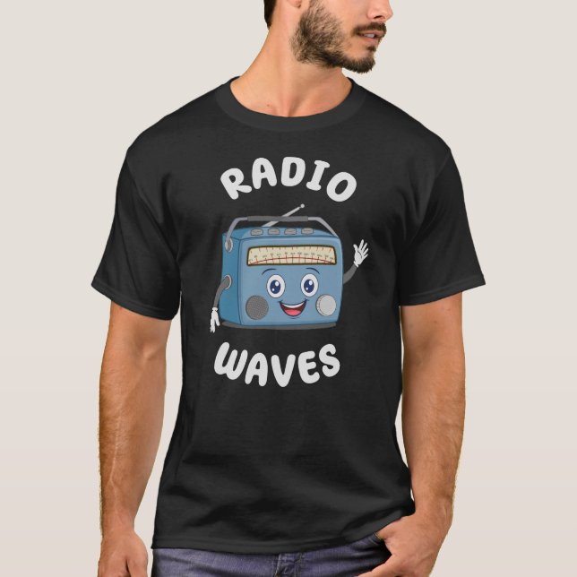Camiseta Radio Waves Cute Cartoony Radio Geeks (Anverso)