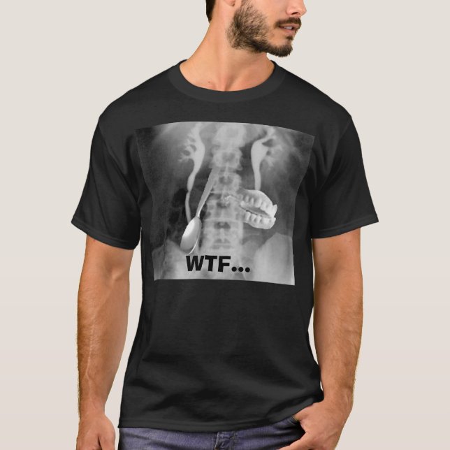 Camiseta radiografía, WTF… (Anverso)
