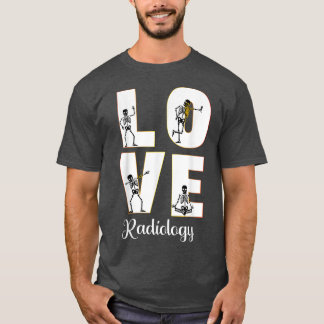 Camiseta Radiología Amor Radiólogo Skeleton XRay Squad Mat