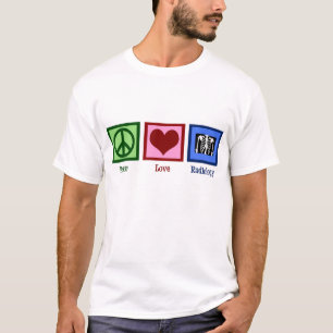 Camiseta Radiología del amor de la paz