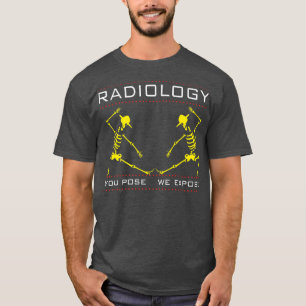 Camiseta Radiología posando esqueletos bailarines doctor ra