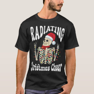 Camiseta Radiología Radiante Navidades Cheer X-Ray Rad Tech