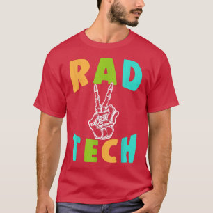Camiseta Radiología Signo de paz de mano de esqueleto de ra