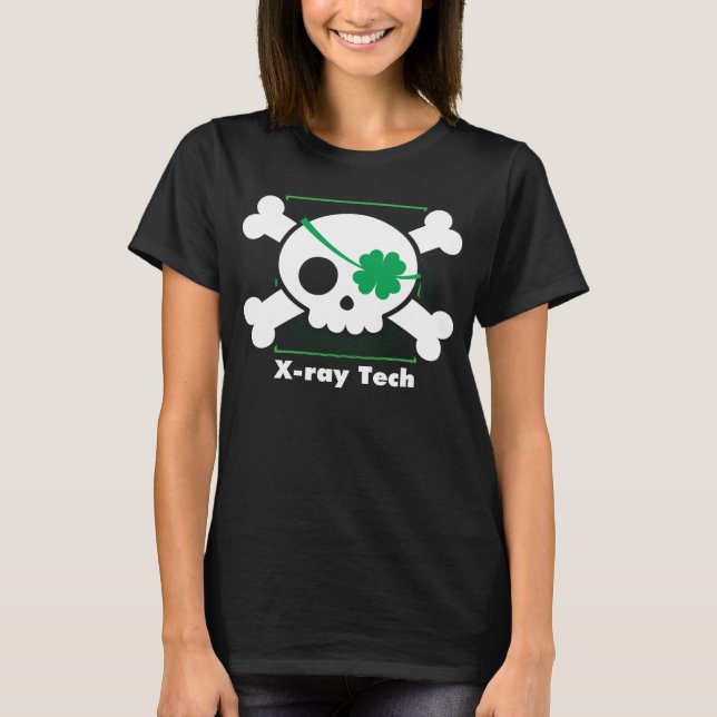 Camiseta Radiología St Patrick's Day X Ray Tech Lucky C (Anverso)
