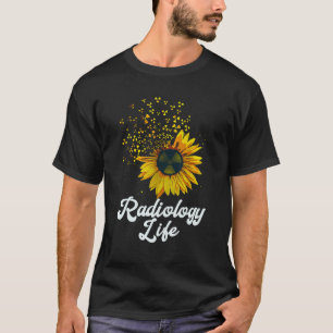 Camiseta Radiología Vida Girasol Flor Amarilla Cita