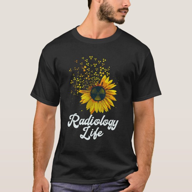 Camiseta Radiología Vida Girasol Flor Amarilla Cita (Anverso)