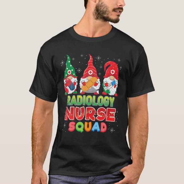 Camiseta Radiology Nurse Squad Christmas Gnomes Ugly Sweate (Anverso)