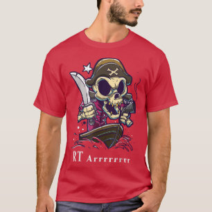 Camiseta Radiology Tech Funny Skeleton Pirate On A Boat T-S