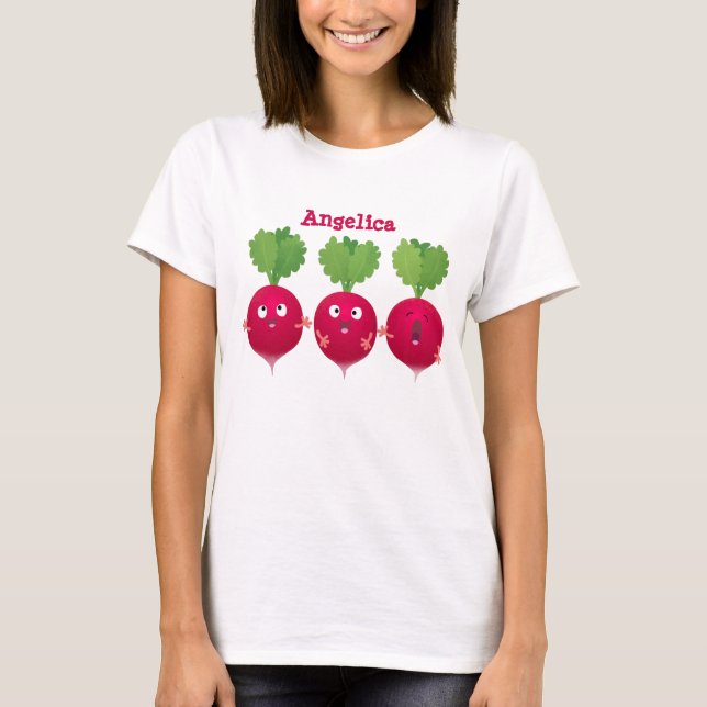 Camiseta Radios cortos cantando verduras personalizados del (Anverso)