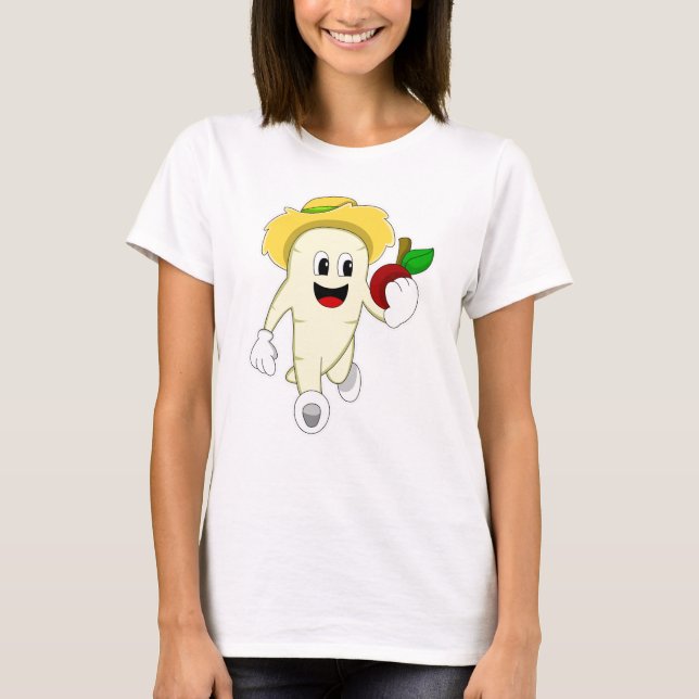 Camiseta Radish como granjero con fruta (Anverso)