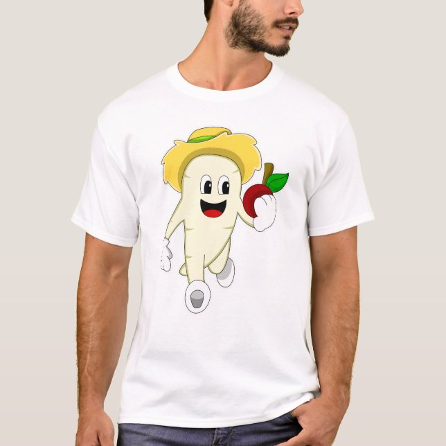Camiseta Radish como granjero con fruta (Anverso)