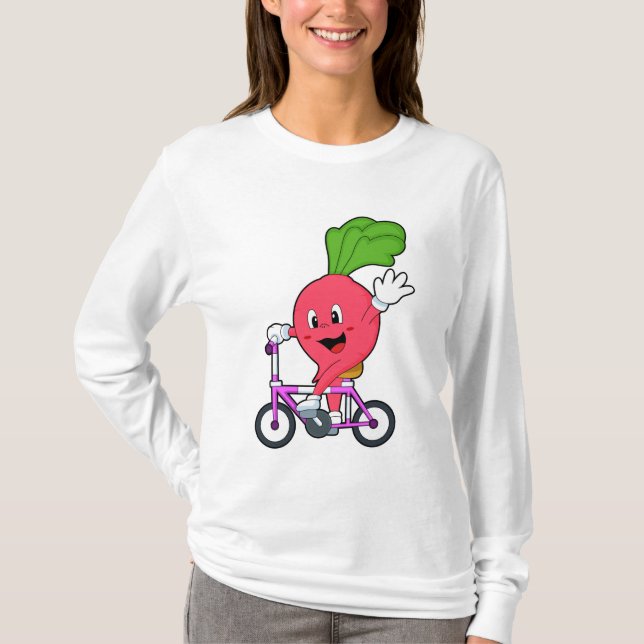 Camiseta Radish con bicicleta (Anverso)