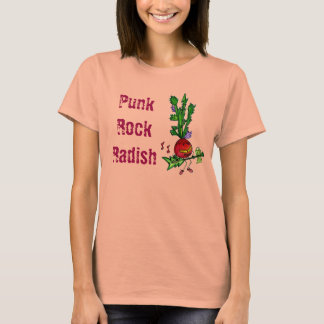 Camiseta Radish de rock de punk, tee de quemado