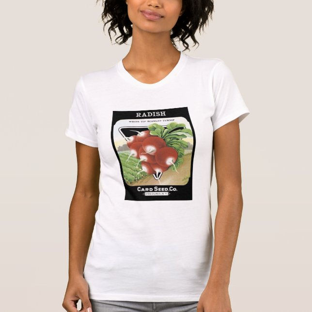 Camiseta Radish White Tip Card Seed Co (Anverso)