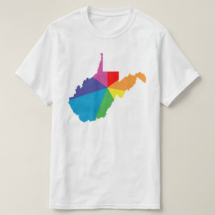 Camiseta ráfaga de color de virginia occidental