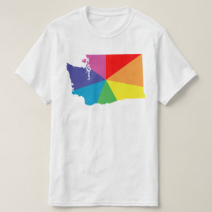 Camiseta ráfaga de color de washington