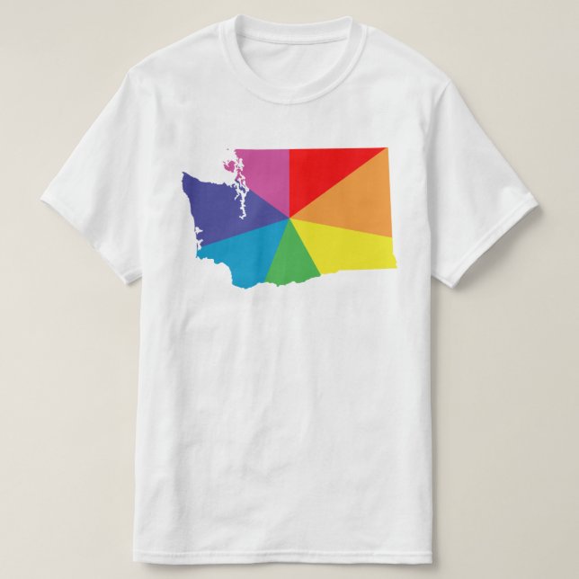 Camiseta ráfaga de color de washington (Diseño del anverso)