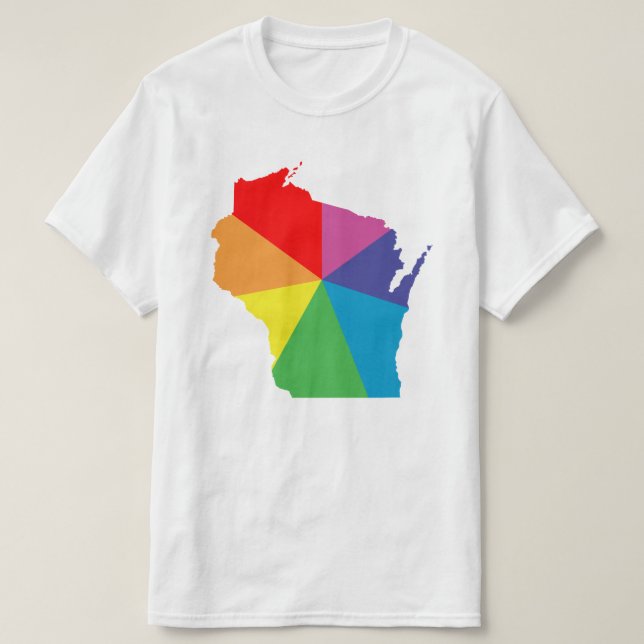 Camiseta ráfaga de color de wisconsin (Diseño del anverso)
