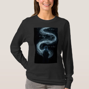 Camiseta ráfaga de luz de ecuación de física